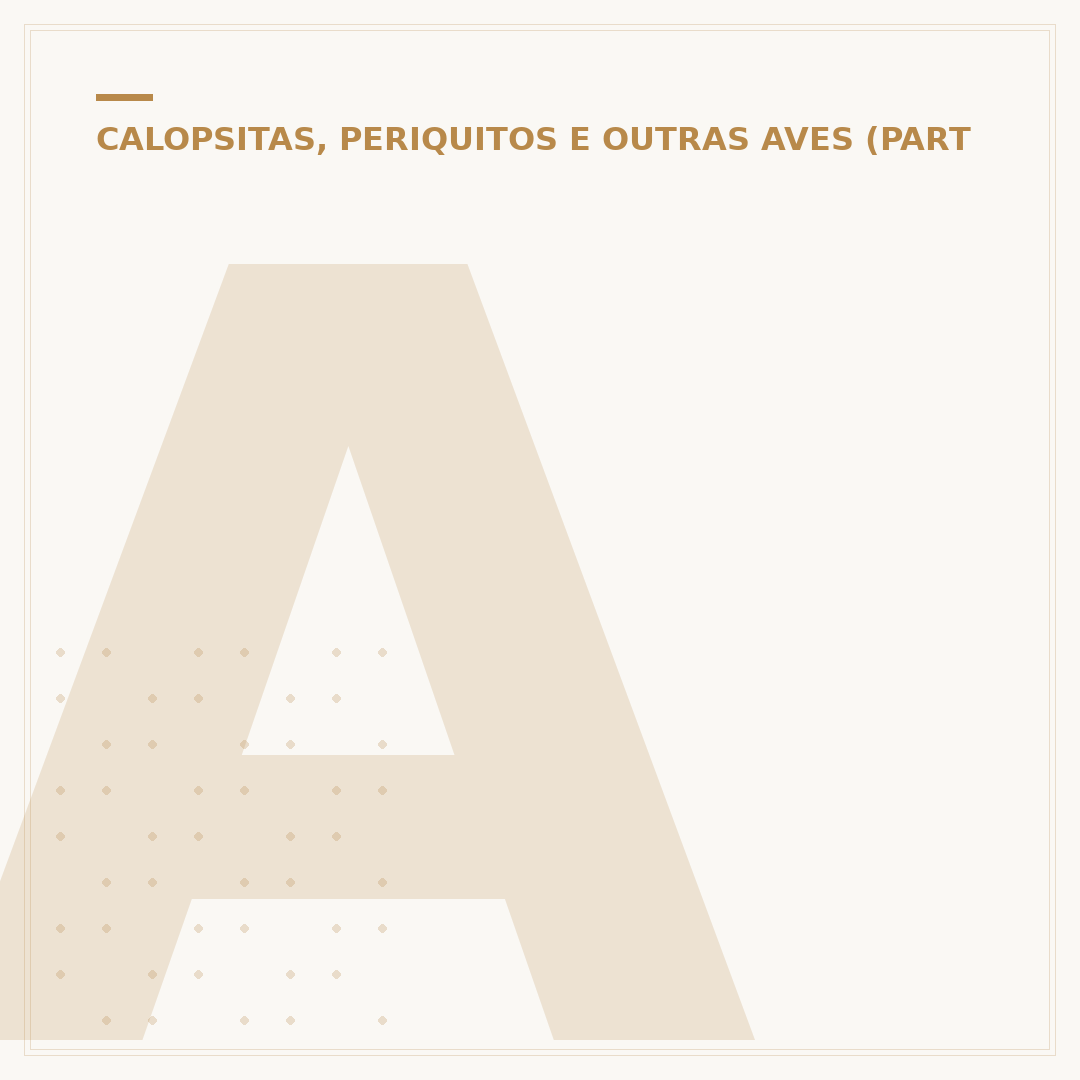 Acessórios para calopsita