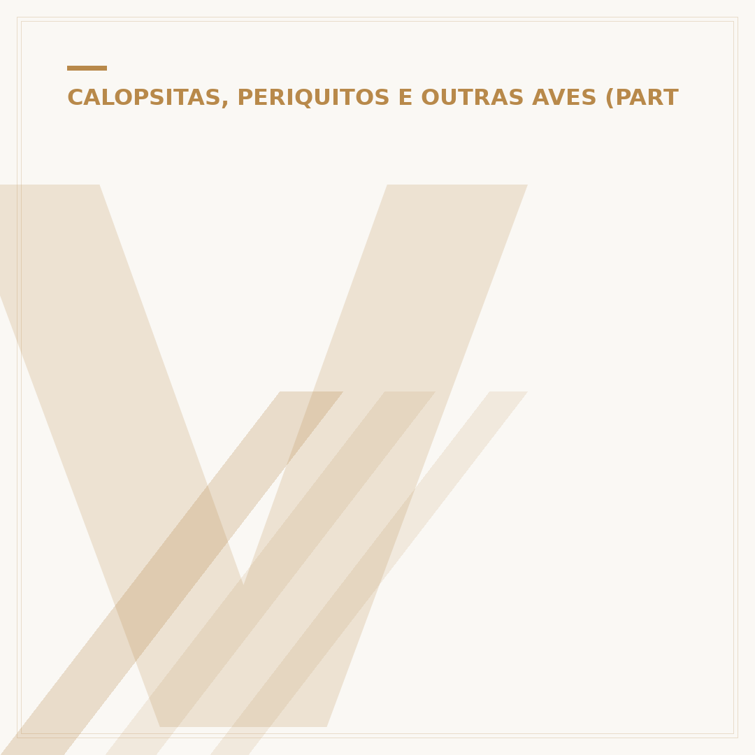 Vitamina para Calopsita