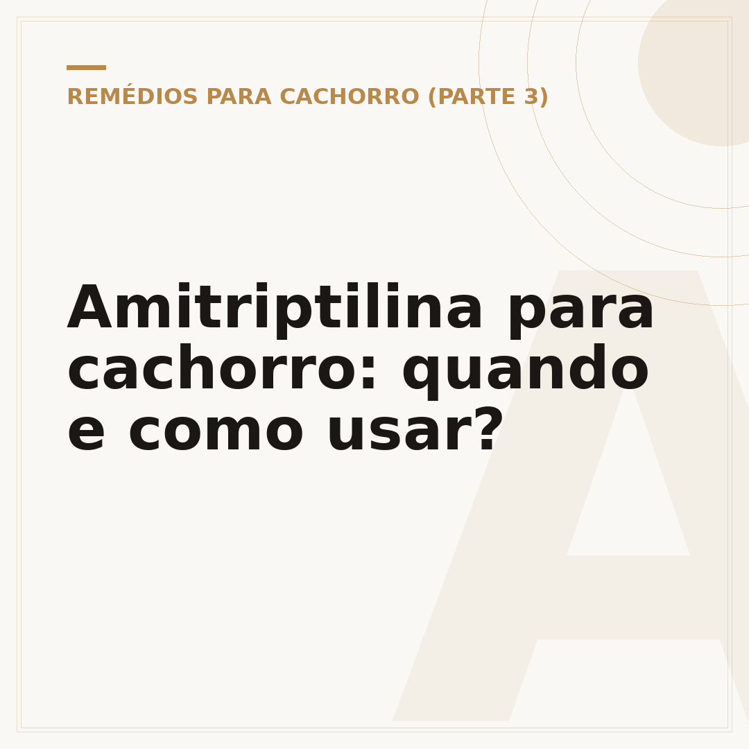 Amitriptilina para cachorro: quando e como usar?