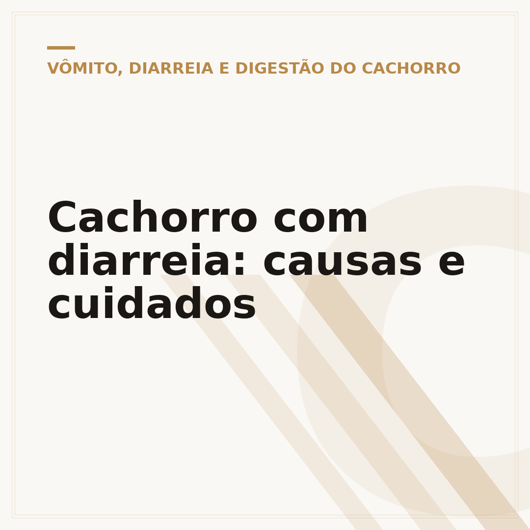 Cachorro com diarreia: causas e cuidados