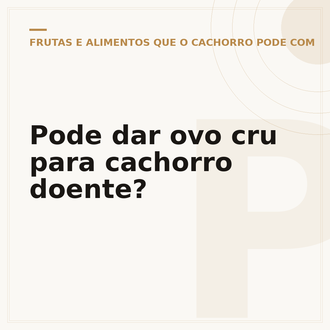 Pode dar ovo cru para cachorro doente?