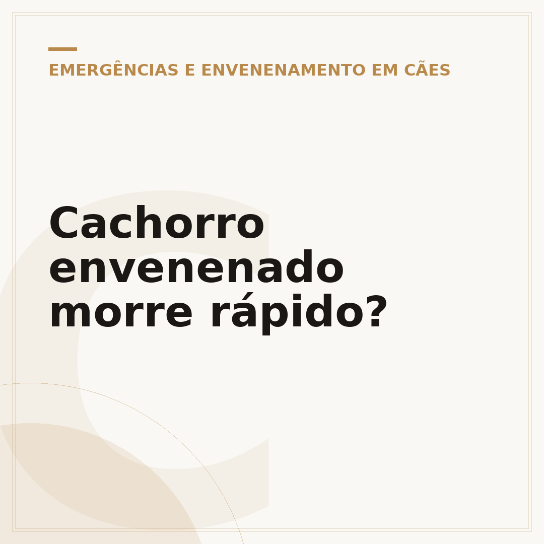 Cachorro envenenado morre rápido?
