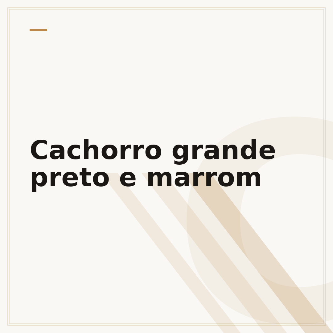 Cachorro grande preto e marrom
