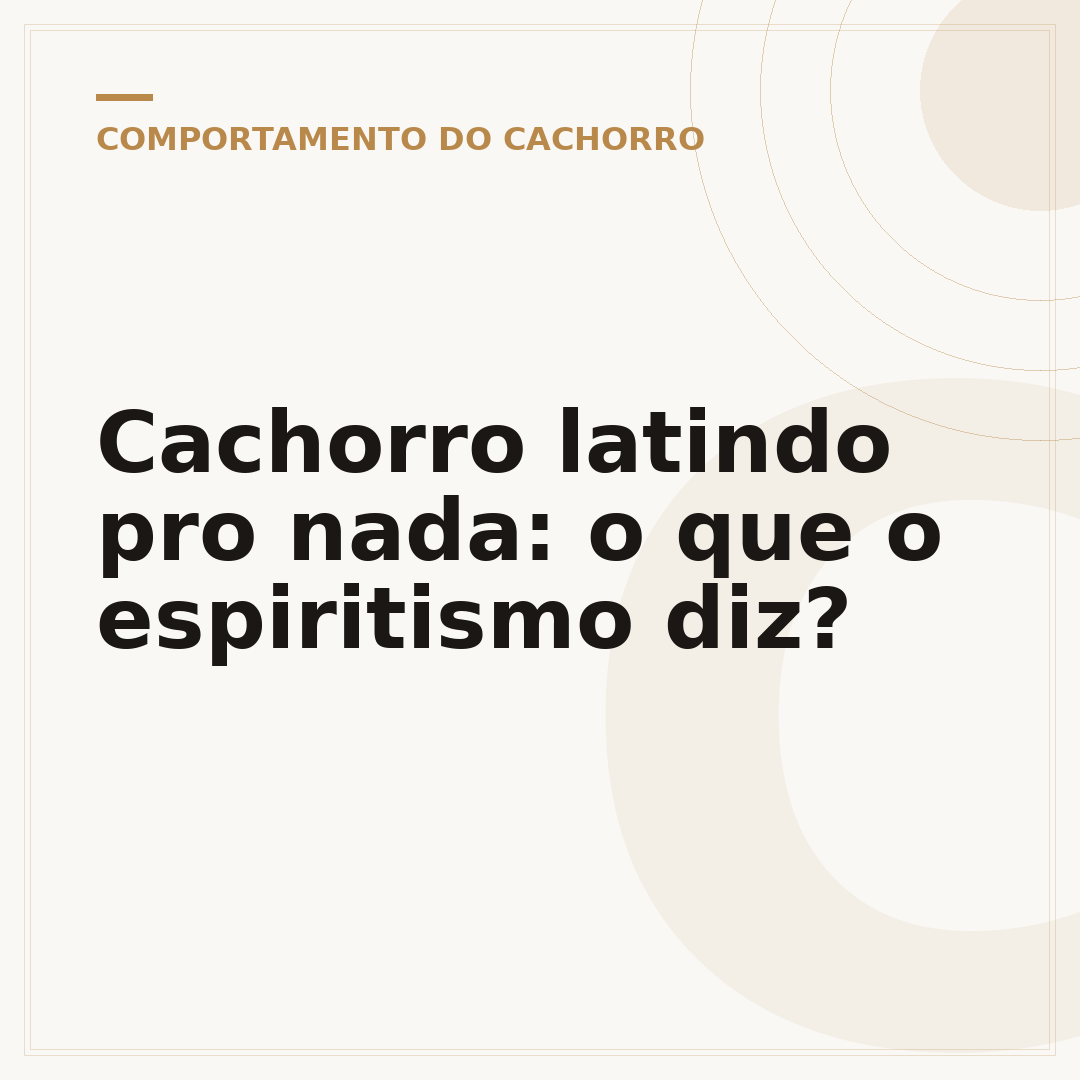 Cachorro latindo pro nada: o que o espiritismo diz?