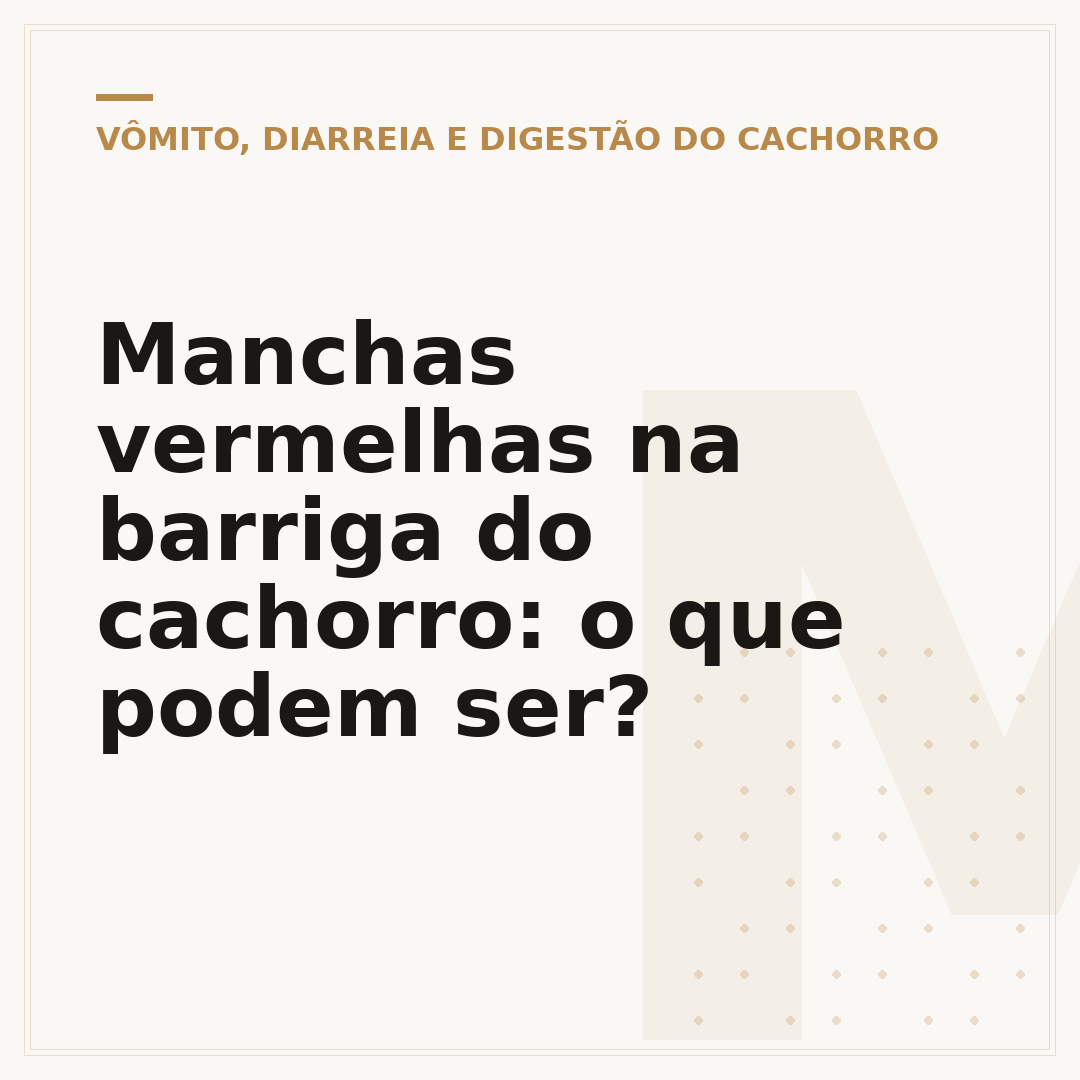 Manchas vermelhas na barriga do cachorro: o que podem ser?