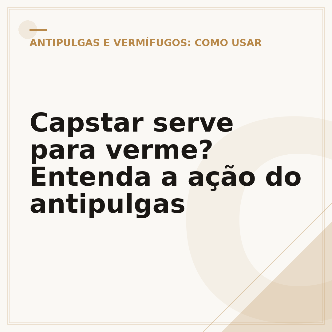 Capstar serve para verme? Entenda a ação do antipulgas