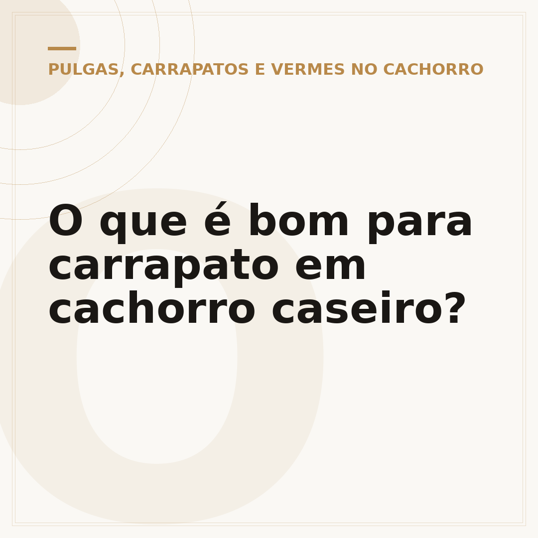 O que é bom para carrapato em cachorro caseiro?