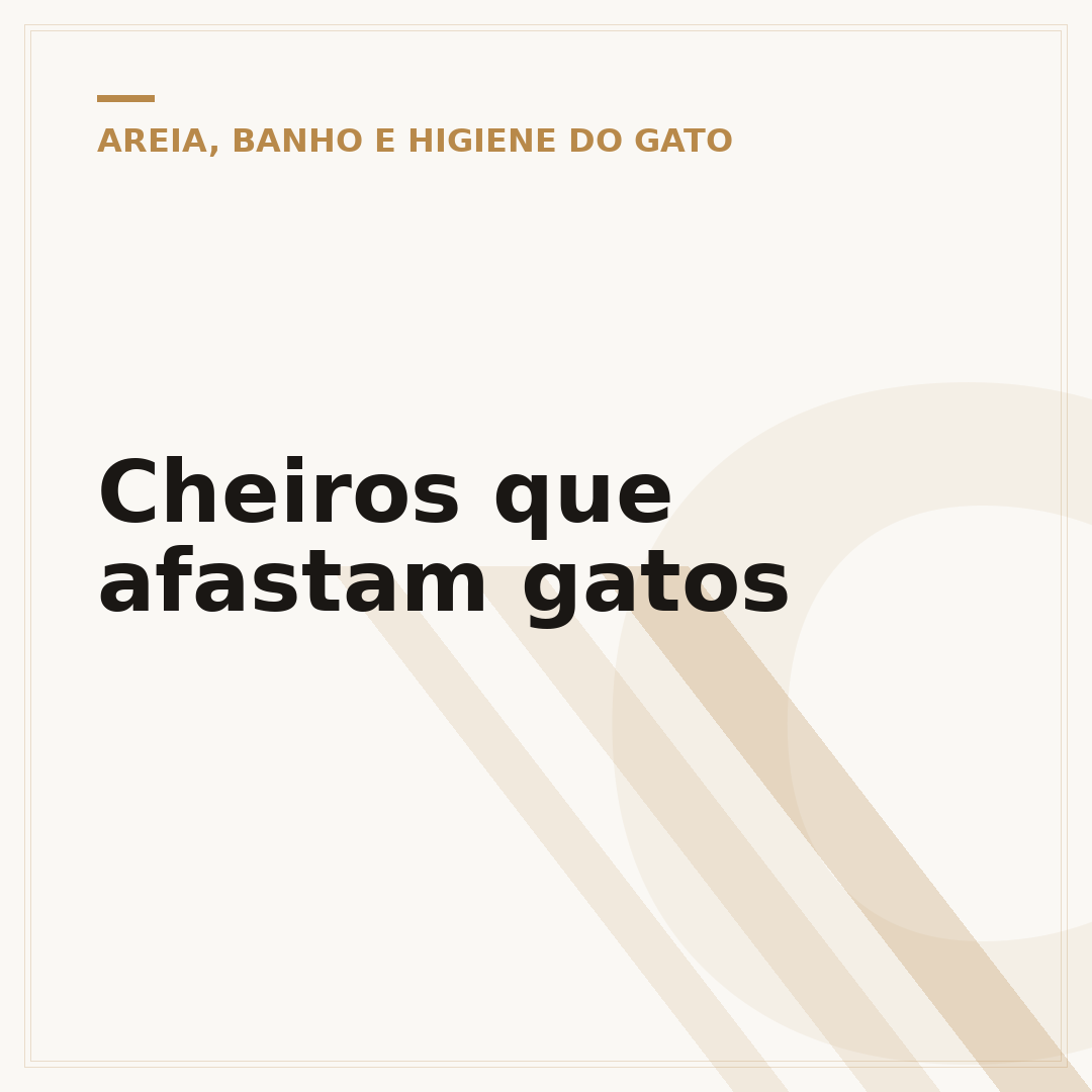 Cheiros que afastam gatos