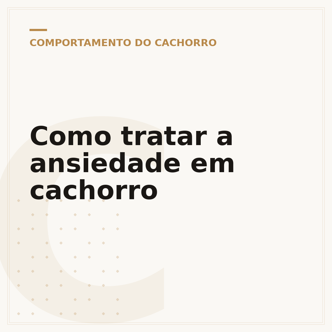 Como tratar a ansiedade em cachorro