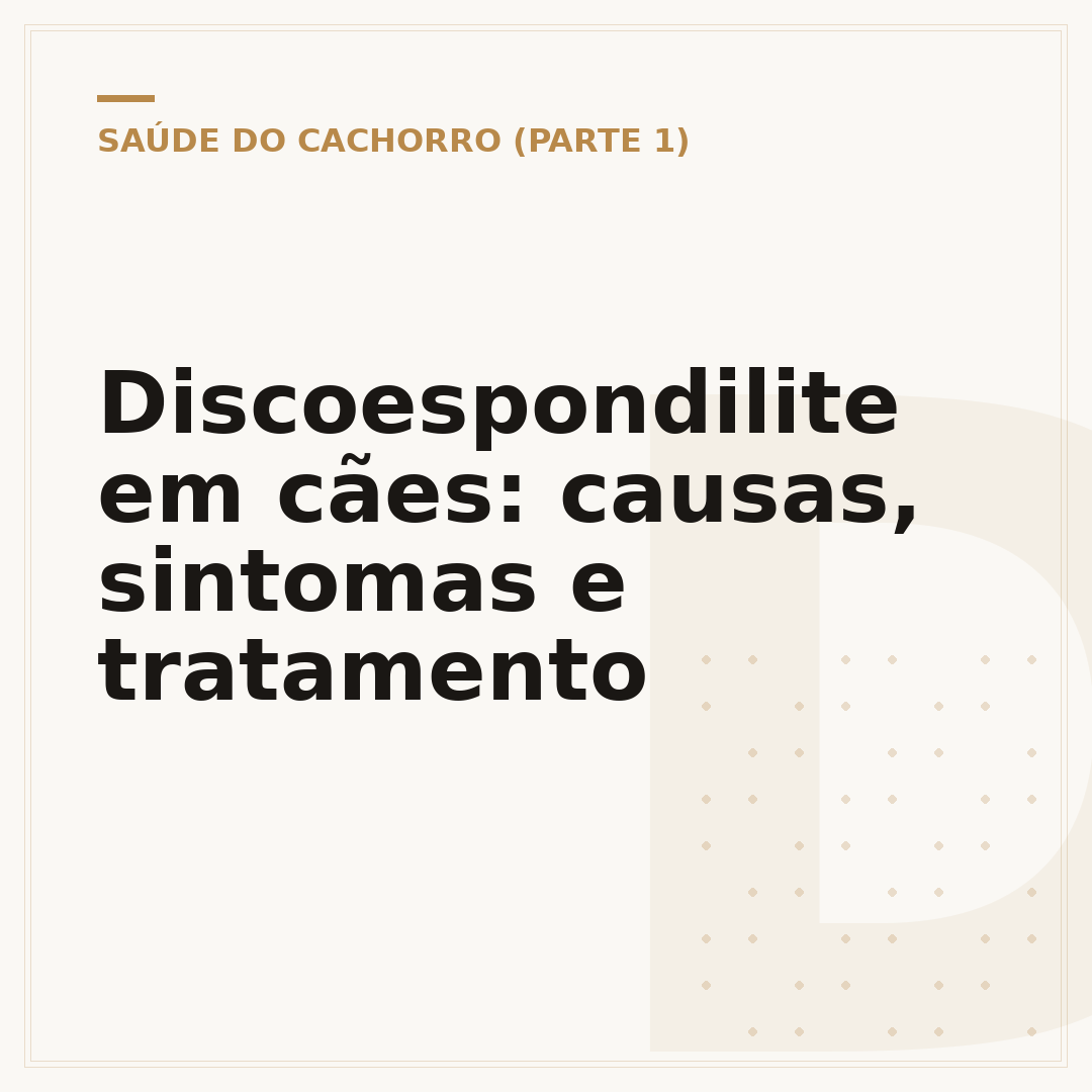 Discoespondilite em cães: causas, sintomas e tratamento