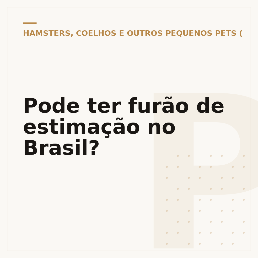 Pode ter furão de estimação no Brasil?