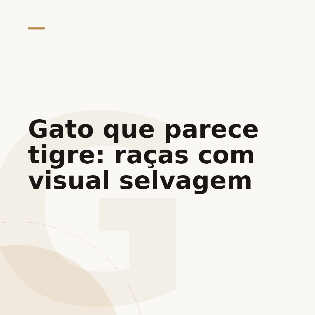 Gato que parece tigre: raças com visual selvagem