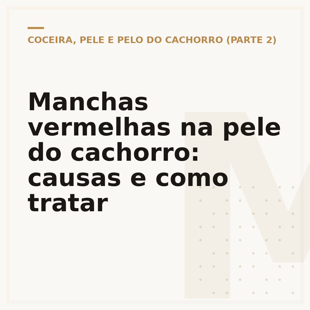 Manchas vermelhas na pele do cachorro: causas e como tratar