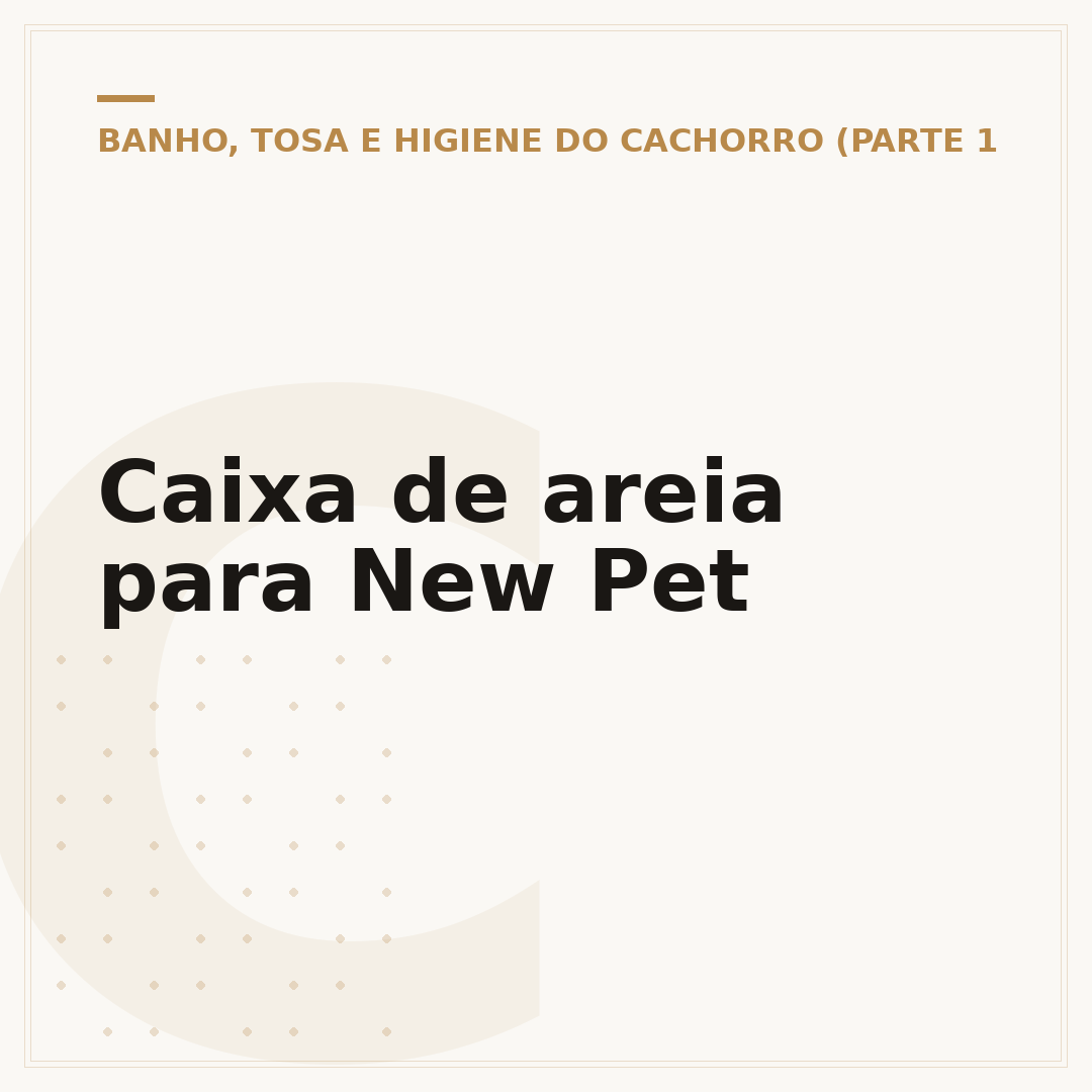 Caixa de areia para New Pet