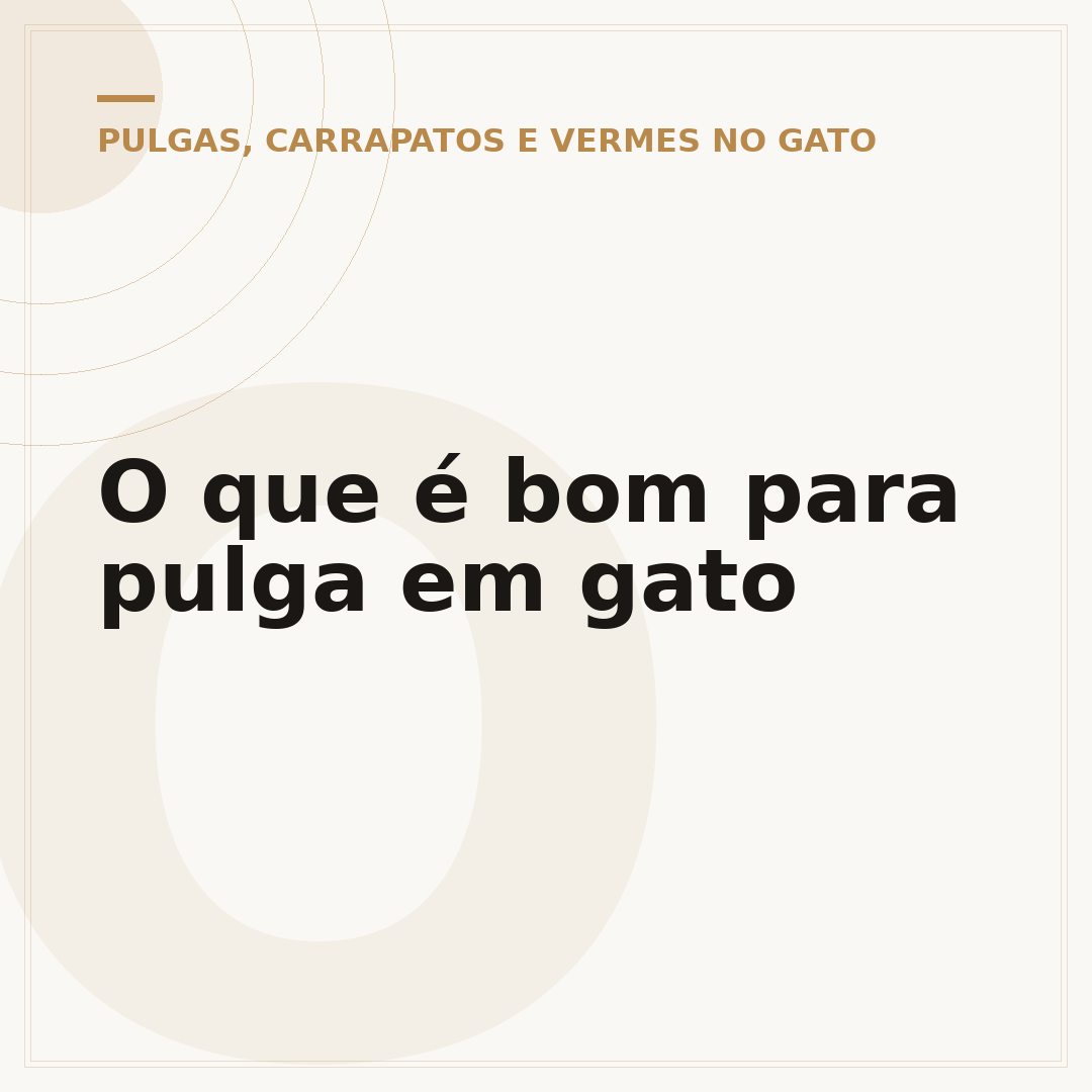 O que é bom para pulga em gato