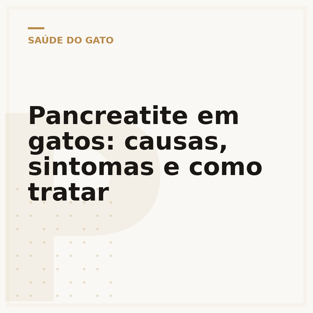 Pancreatite em gatos: causas, sintomas e como tratar