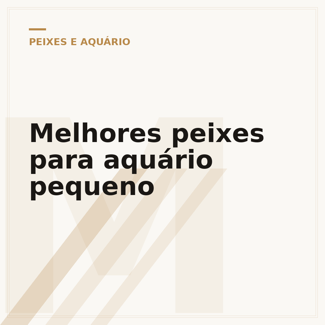Melhores peixes para aquário pequeno