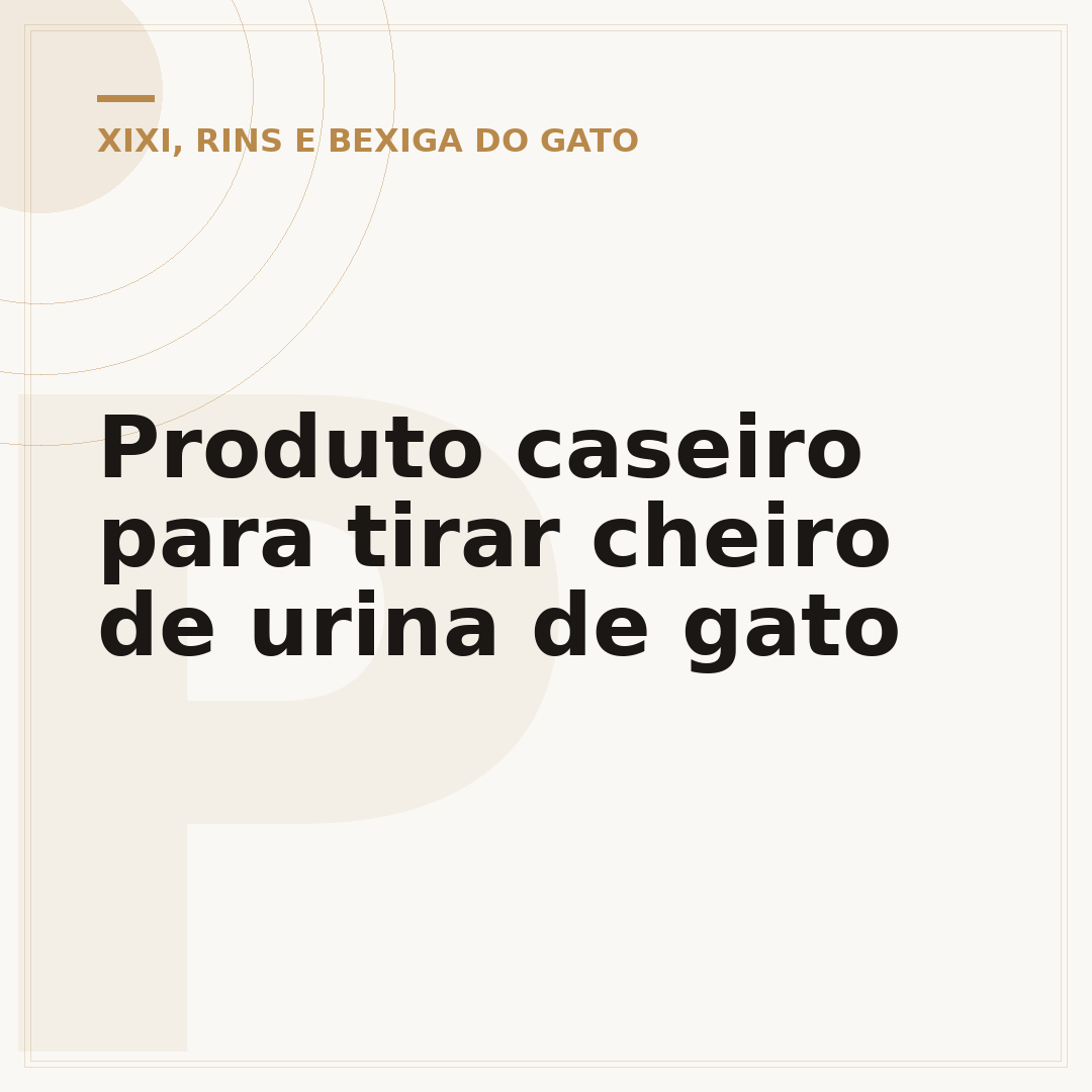 Produto caseiro para tirar cheiro de urina de gato