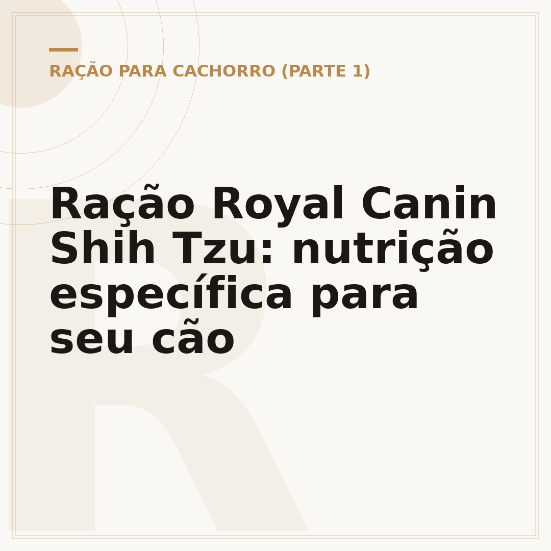 Ração Royal Canin Shih Tzu: nutrição específica para seu cão