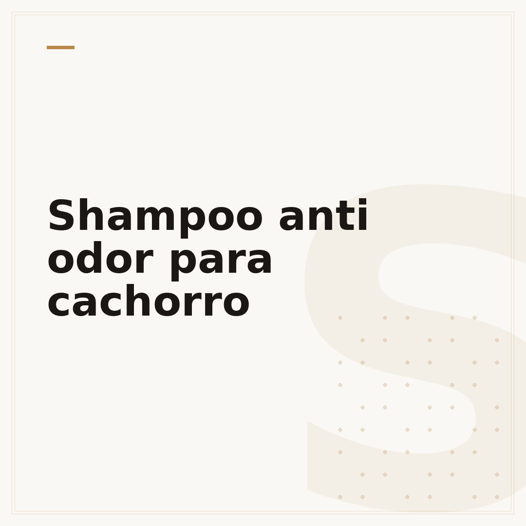 Shampoo anti odor para cachorro