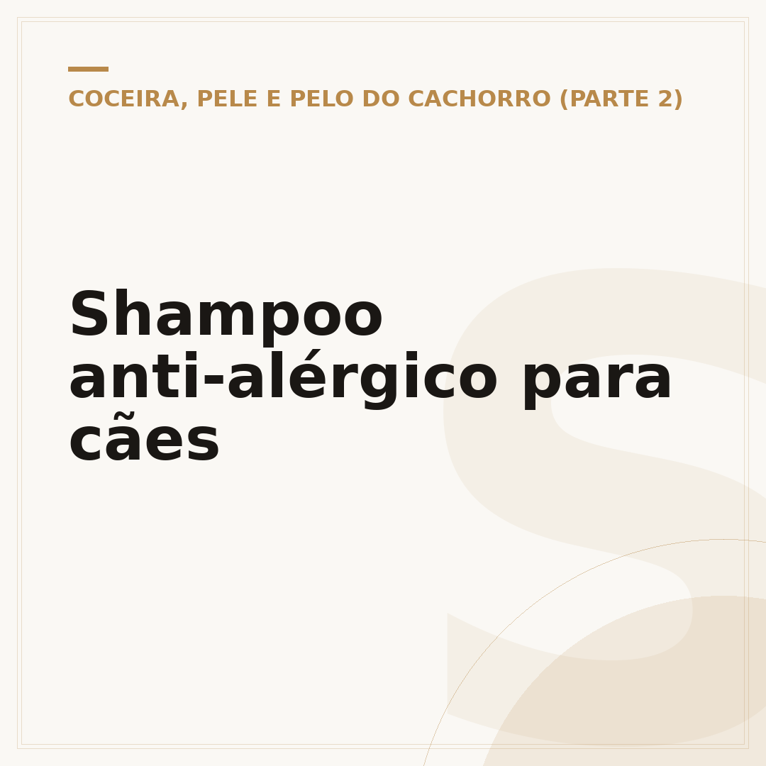 Shampoo anti-alérgico para cães