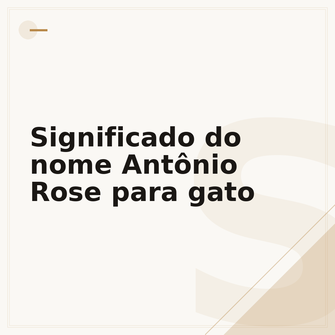 Significado do nome Antônio Rose para gato