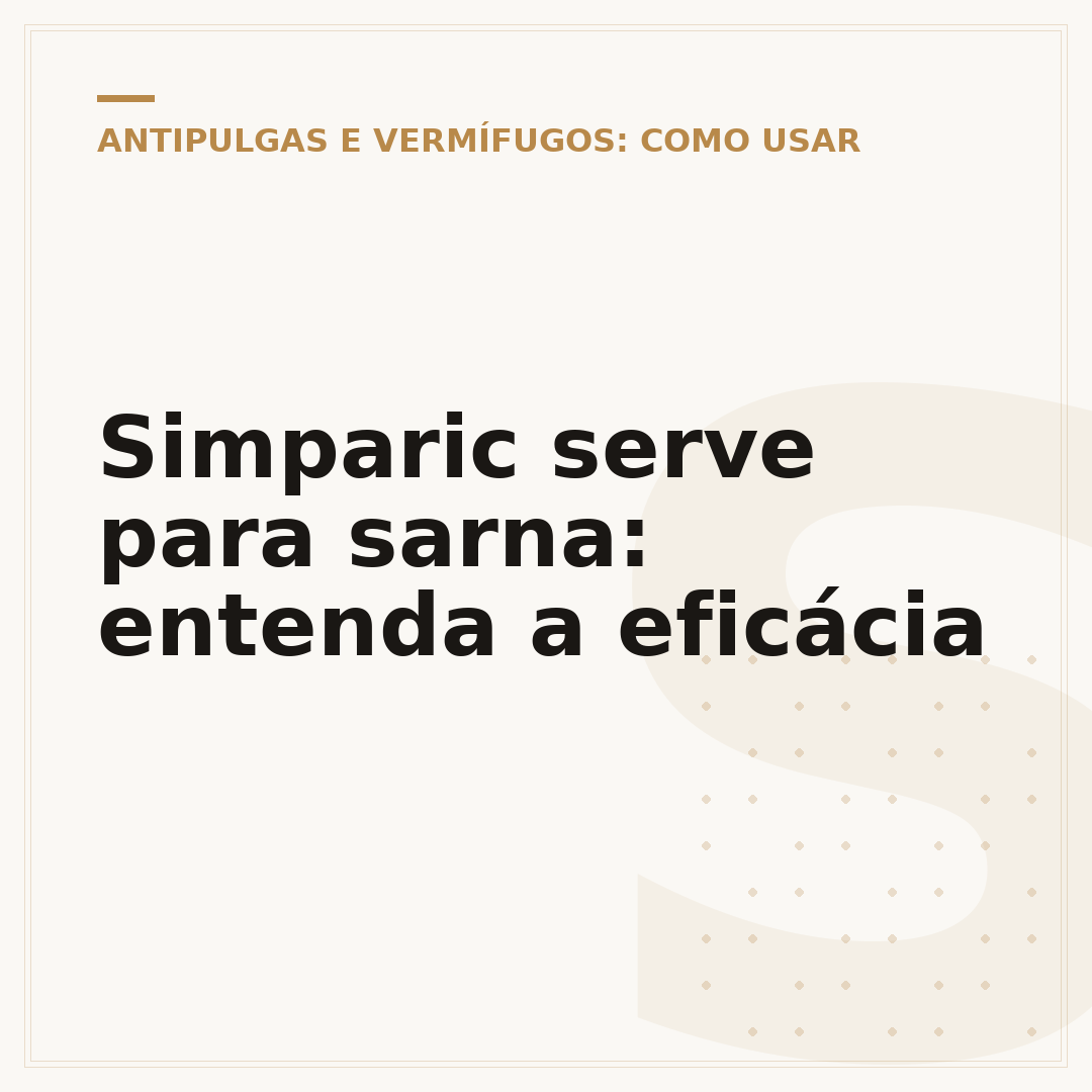 Simparic serve para sarna: entenda a eficácia