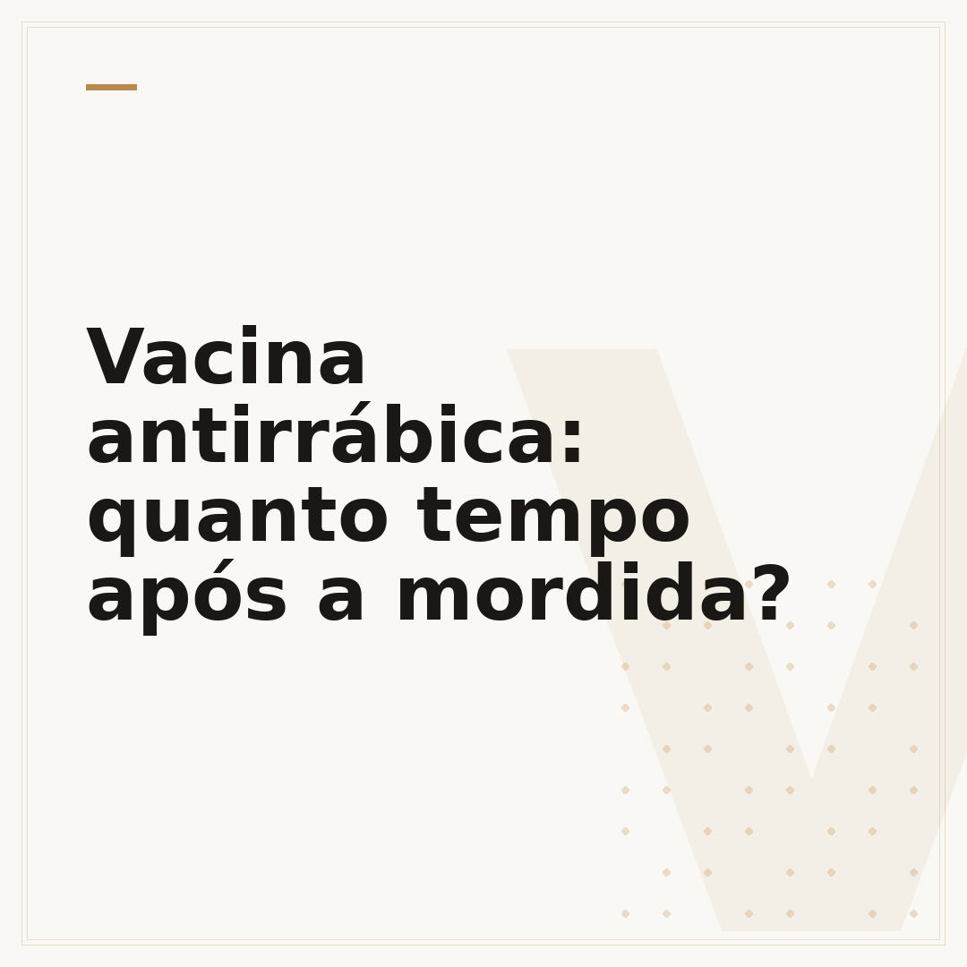 Vacina antirrábica: quanto tempo após a mordida?
